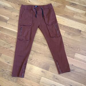 Italy morn brownish men's red cargo pants size xl